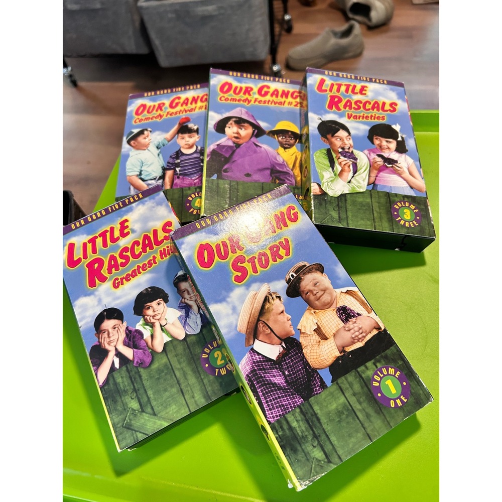 Little Rascals Our Gang Five Pack VHS‎ Set Volumes 1-5 GoodTimes Home Video